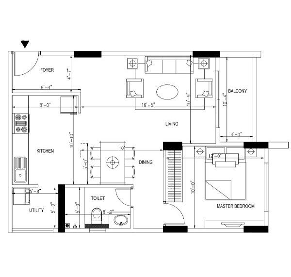 Orchid Whitefield - 1 BHK Floor Plan