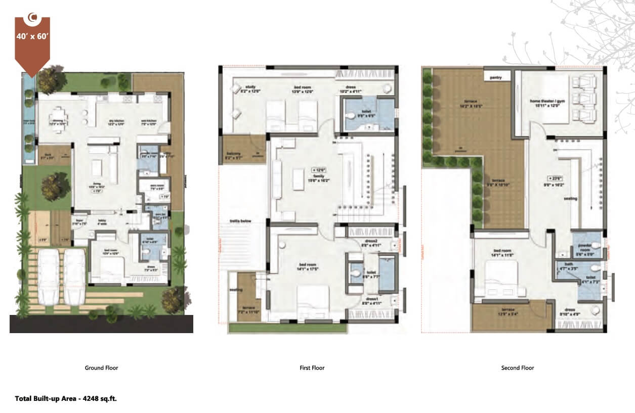 RBD Stillwaters - 4 BHK Floor Plan