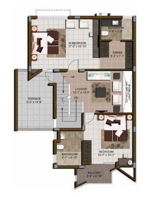 Casagrand Esmeralda - 3 BHK Floor Plan