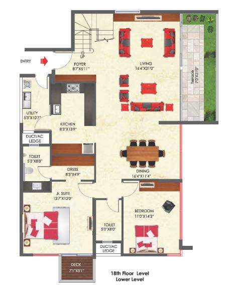 SNN Raj Etternia - 4 BHK Floor Plan