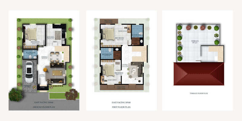 TBC Grand La Casa 3 BHK Floor Plan