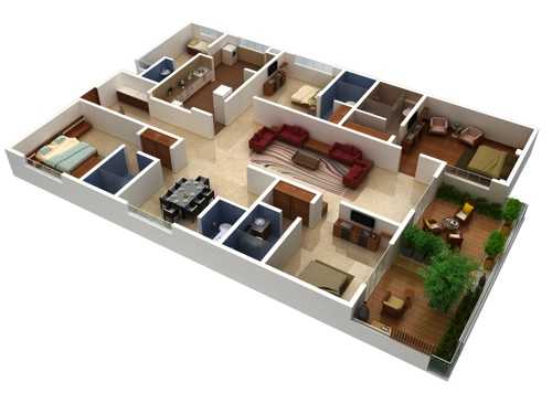 Vaishnavi Terraces 4 BHK Floor Plan