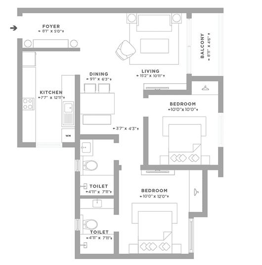 Assetz Here & Now -2 Floor Plan
