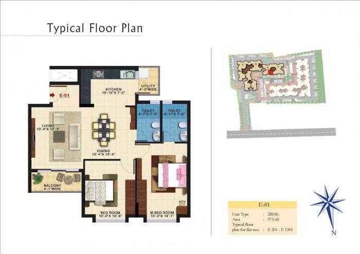Kolte Patil Raaga 2 BHK  Floor Plan