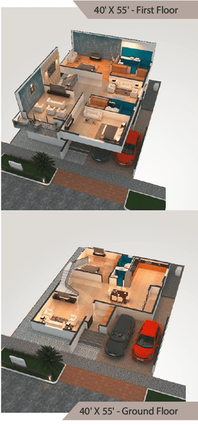 Scioni Villa Rica 3 BHK Floor Plan