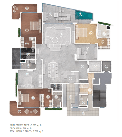 Maia Pelican Grove 4 BHK Floor Plan