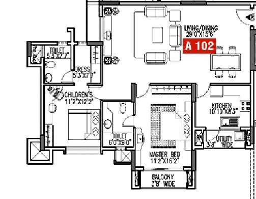 Godrej Woodsman Estate 2 BHK Floor Plan