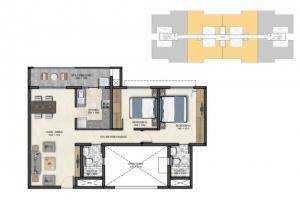 Sobha Dream Acres 2 BHK Floor Plan