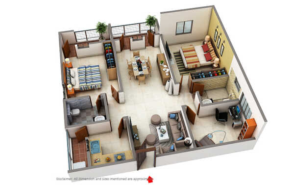 Keerthi Regalia 2.5 BHK Floor Plan