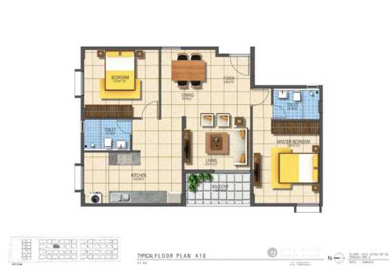 GRC Subhiksha 2 BHK Floor Plan