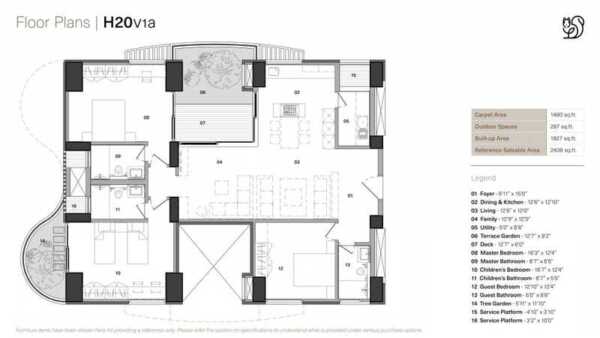 Total Environment In That Quiet Earth 3 BHK Floor Plan