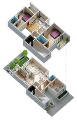 Vaishnavi Orchids 3 BHK Villa Floor Plan