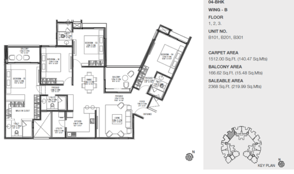 Godrej Reflections 4 BHK Penthouse Floor Plans