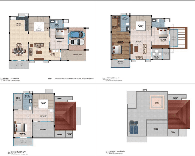 Casagrand Luxus 4 BHK Villa Floor Plan