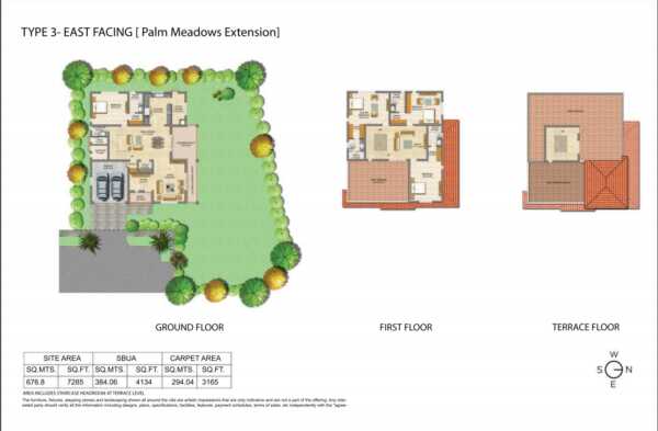 Palm Meadows Annexe & extension 4 BHK Floor Plan