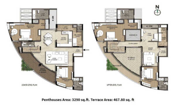 Vaswani Reserve 4 BHK PentHouse Floor Plan