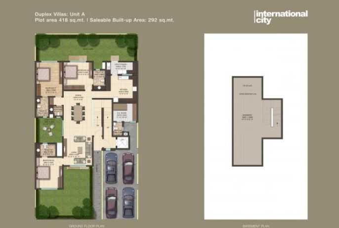 Sobha International City 3 BHK  Floor Plan
