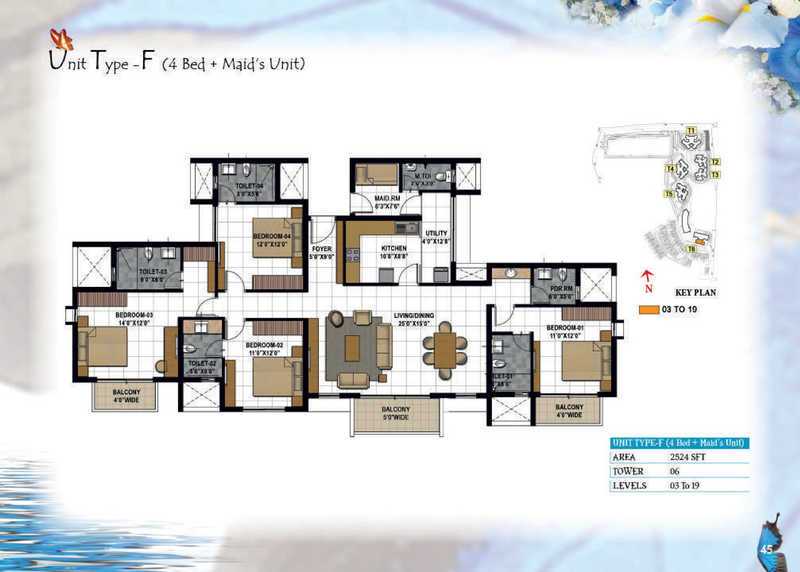 Prestige Hillside Gateway 4.5 BHK Villa Floor Plan