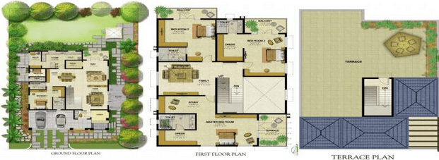 Prestige Royal Woods 4 BHK Floor Plan