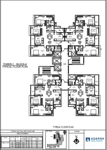 Adarsh Park Heights 3 BHK Floor Plan